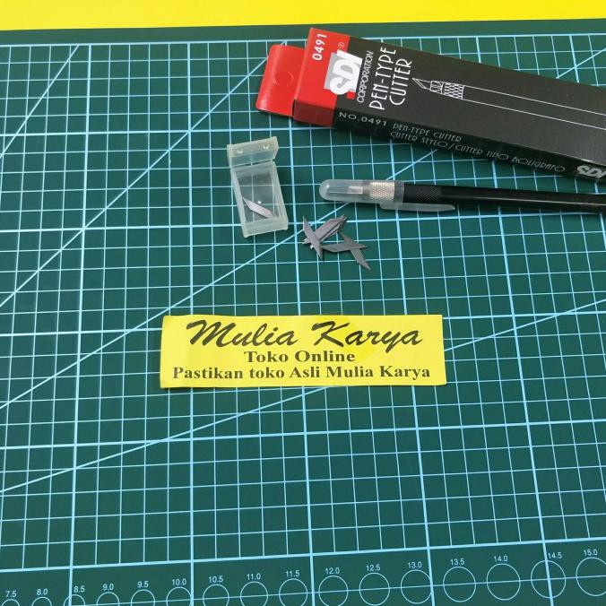 

[[BISA COD]] PAKET Art Knife + Cutting Mat A3 + Refil / Pen cutter