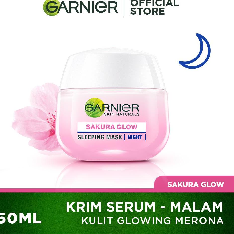 Garnier Sakura Glow Kit Day &amp; Night Cream - Moisturizer Skincare Krim Siang Malam (Light complete) P
