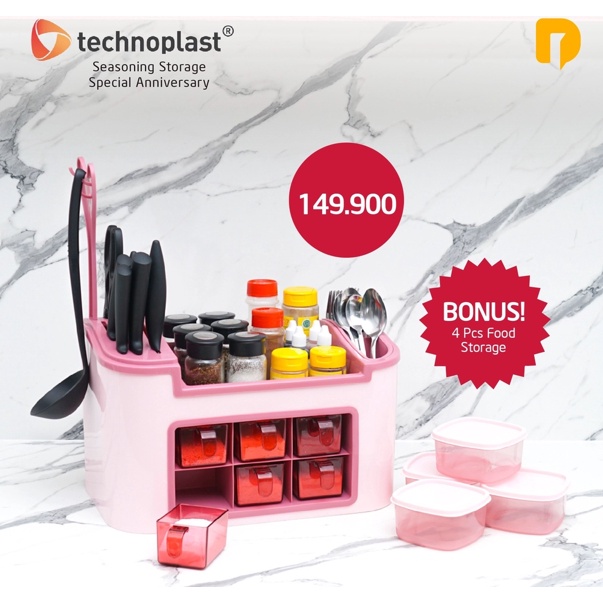 Rak Bumbu serbaguna Technoplast / Technoplast Seasoning Storage