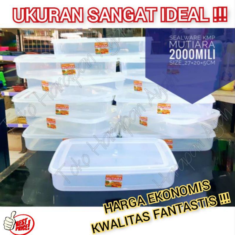 Tempat Donat Food box 2000ml 27cm murah / tempat brownies / kotak roti / toples 2 Liter / Kotak Plastik Serba guna / SERBAGUNA