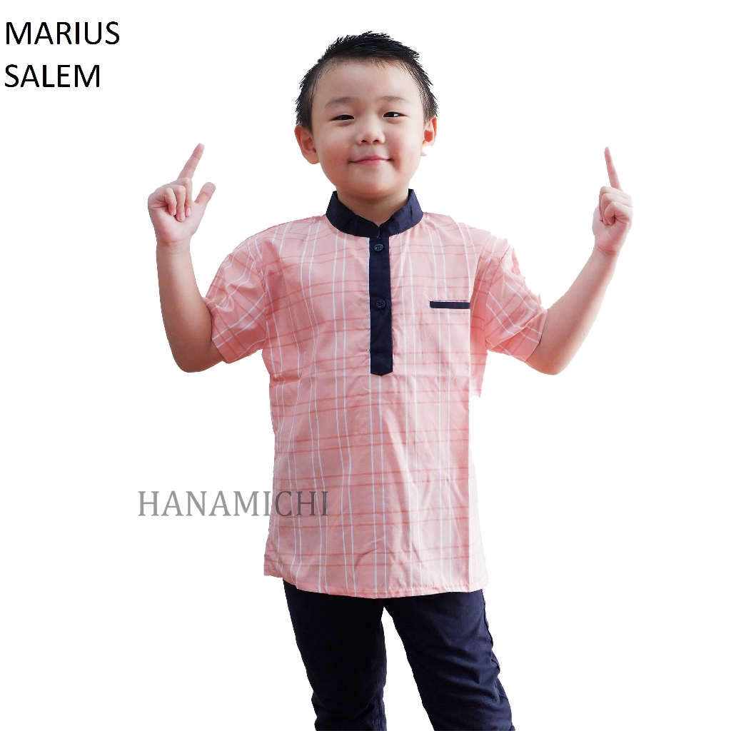 Hanamichi MARIUS Baju Atasan Kemeja Anak Lengan Pendek