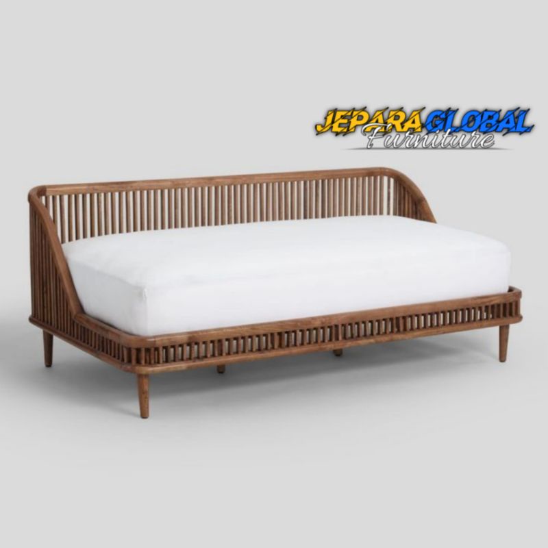 Sofa keranjang jati cussion (sofa bed jati,kursi sofa jati,kursi tamu jati,bangku jati )