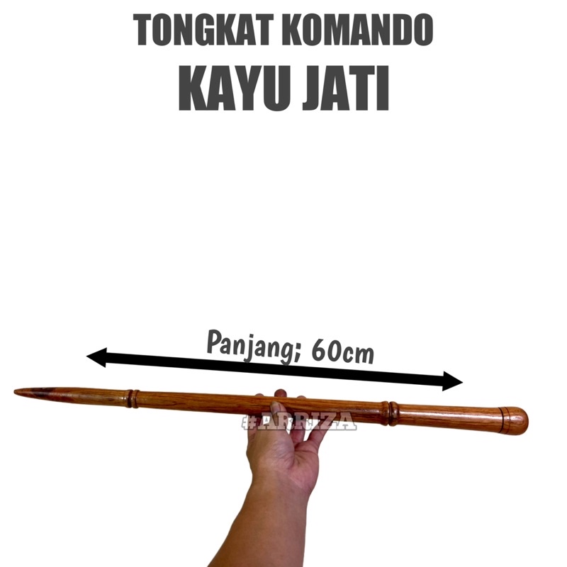 Tongkat Komando Kayu Jati Asli