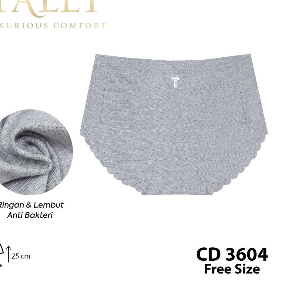 TALLY Celana Dalam Wanita Seamless Bambu Fit to L-XXL Polos Basic Anti Jiplak CD 3604 TALLY CD CELAN