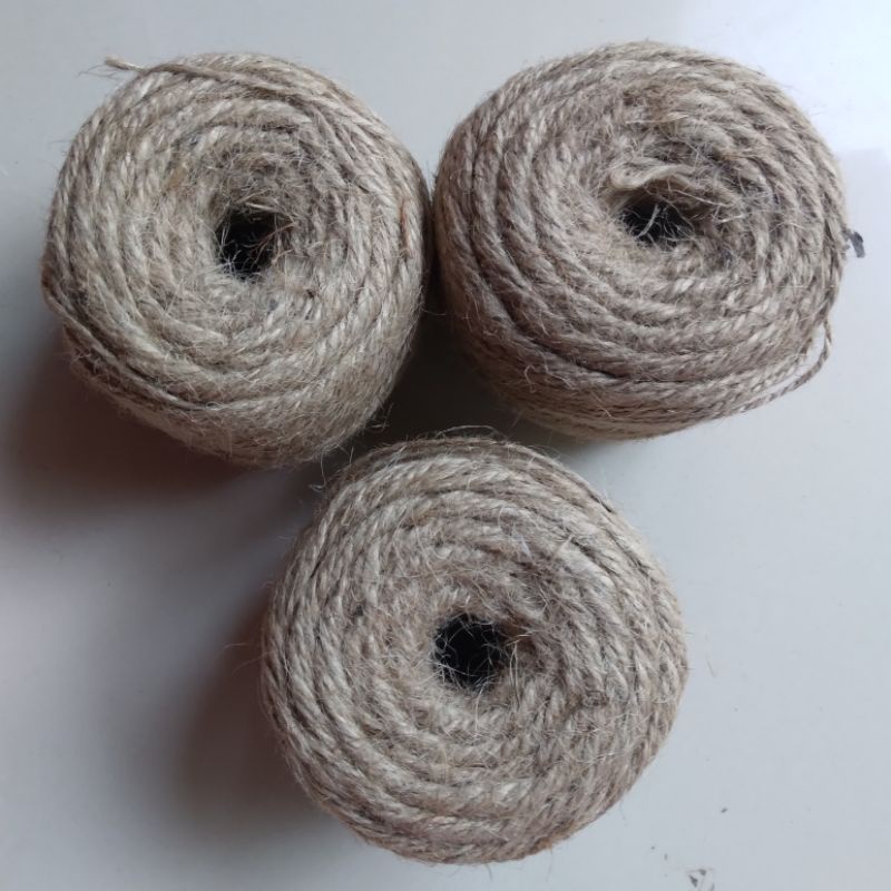 

Tali Rami Goni Hemp Rope 2ply Roll Gulungan 100gr