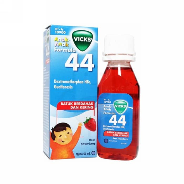 VICKS FORMULA 44 ANAK RASA STRAWBERRY SIRUP KEMASAN 27ML DAN 54ML