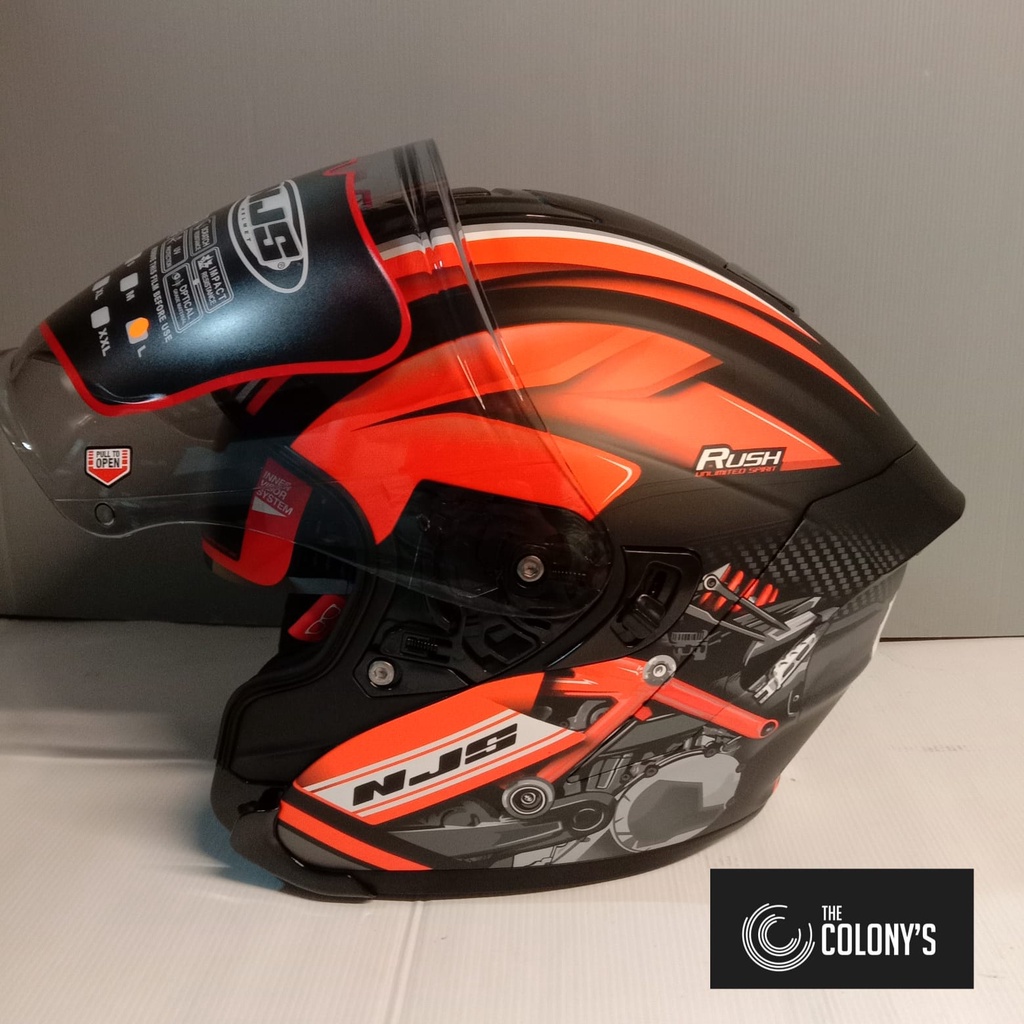 NJS KAIROZ HELM NJS KAIROS MOTIF RUSH DOUBLE VISOR-4