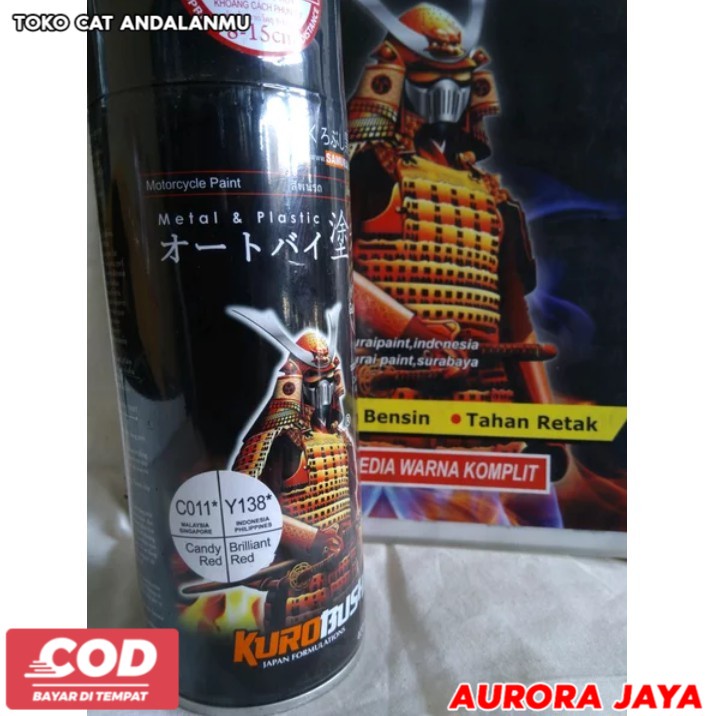 cat semprot spray SAMURAI candy red kode Y138 -  Toko Cat Aurora