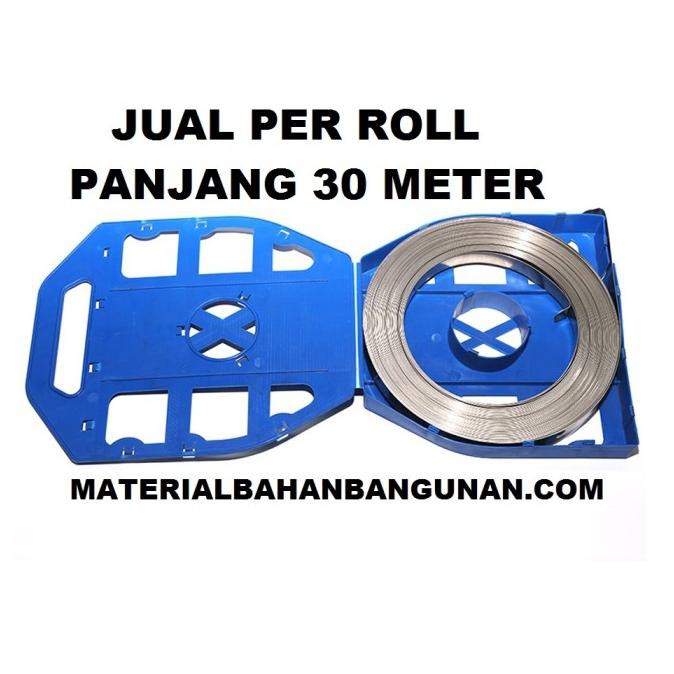 

[cod] Plat Strapping Band 10 x 0.4 mm Stainless Pengikat Peti PER ROLL [cod]