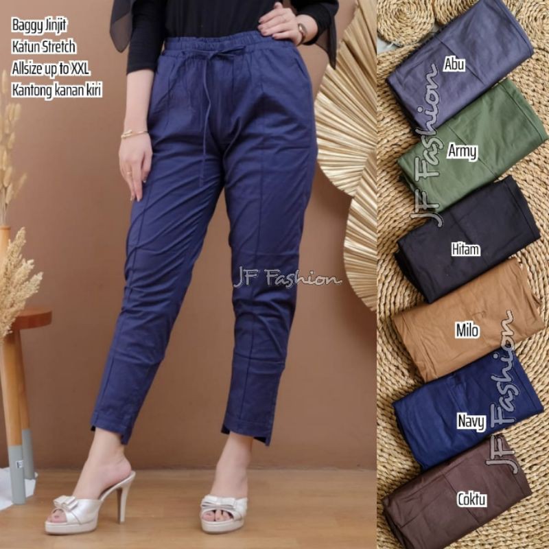 Celana JINJIT katun stretch (XL+) //JF436