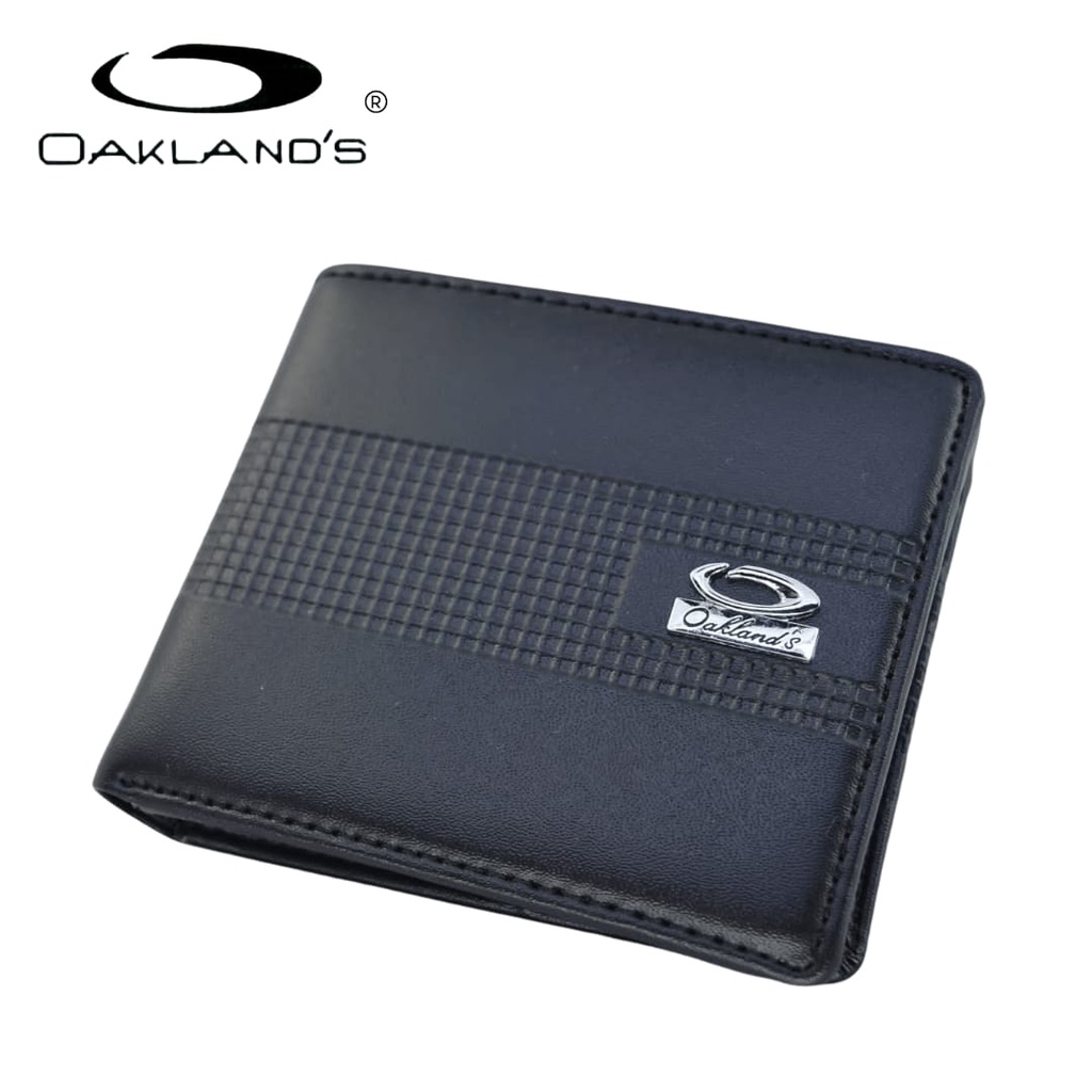 OAKLAND'S Dompet Pria Keren Original Lipat Dua Bahan PVC Premium MOS 01