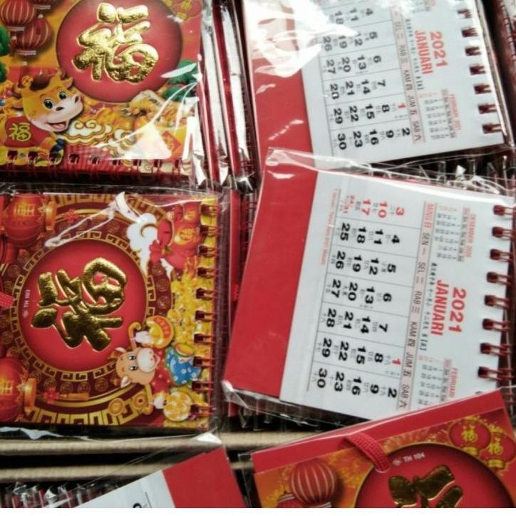 

[BACA DESC] Kalender Bulanan Gantung Mini Cina Muslim Pancasila 2021 - Kalender kecil shio