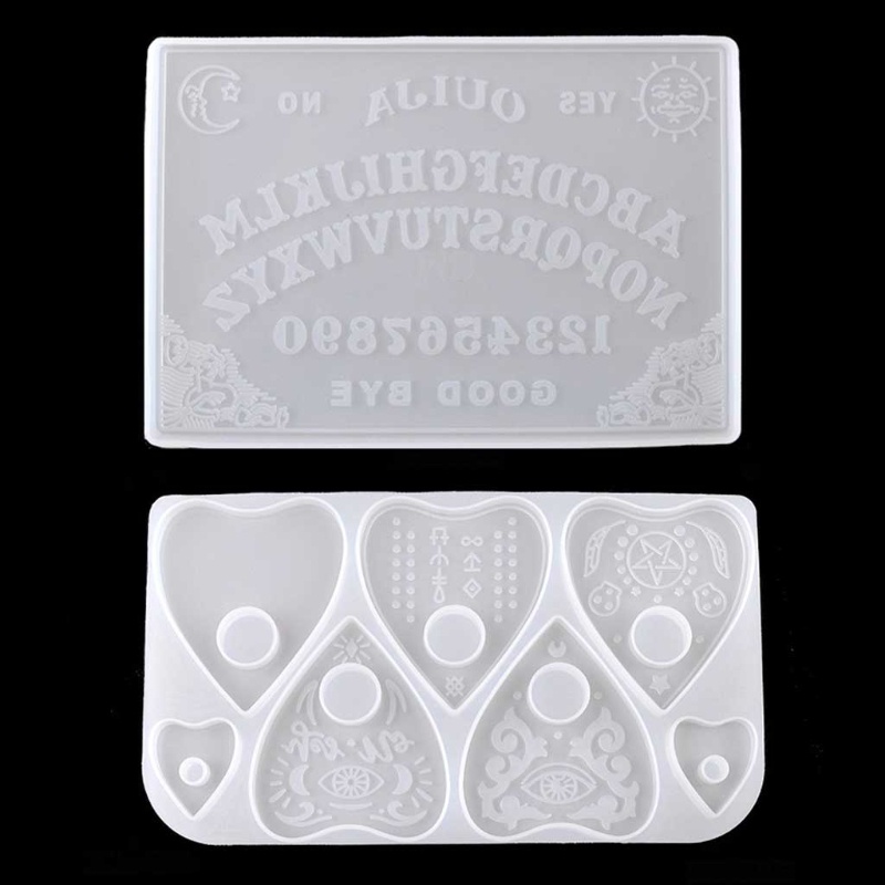 SIY  2Pcs Ouija- Board Planchette Resin Molds Gothic Ouija- Board Game Silicone Molds