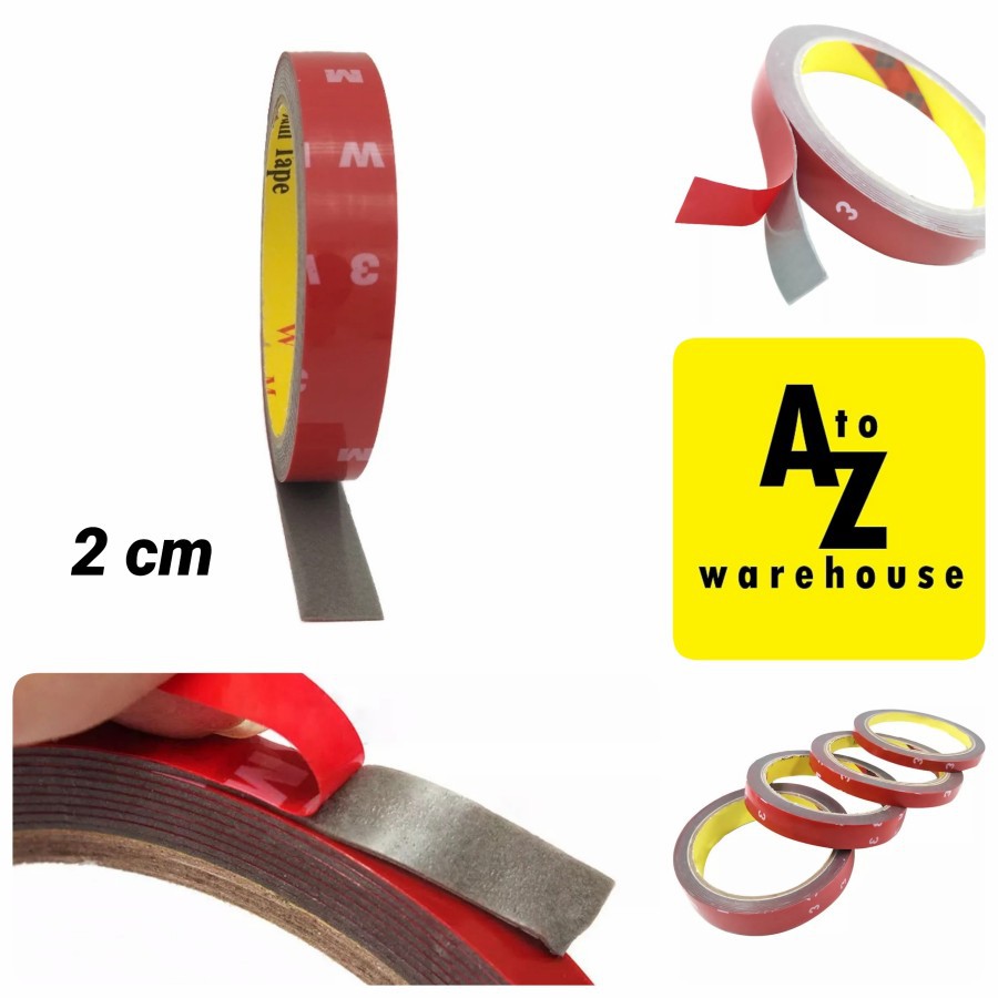 

Perekat Isolasi Double Tape Foam 2cm x 3m Double Tape Lem Serbaguna