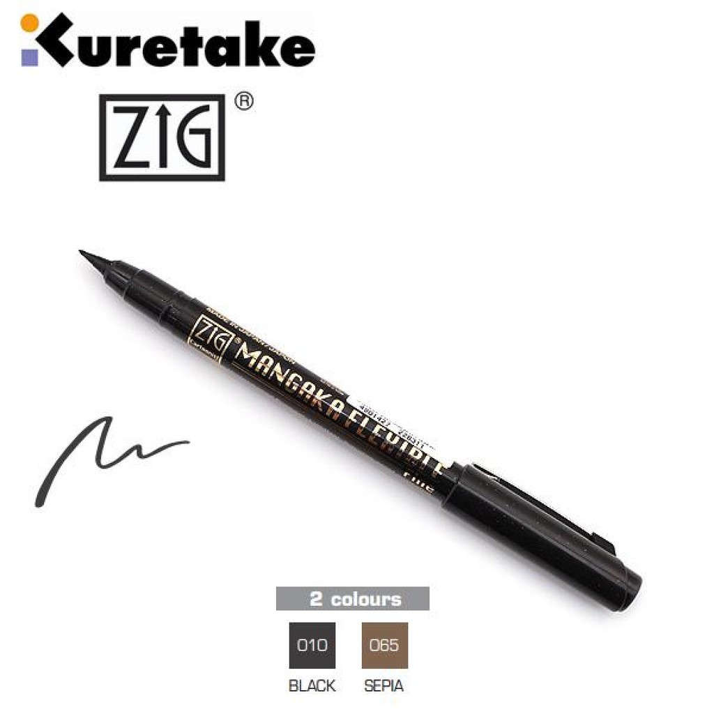 

ZIG KURETAKE MANGAKA FLEXIBLE FINE & MEDIUM (BLACK / SEPIA)