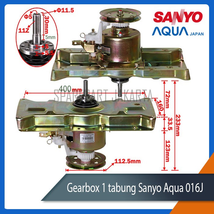 Gear Box Girbok Girbox Mesin Cuci Sanyo 1 Tabung