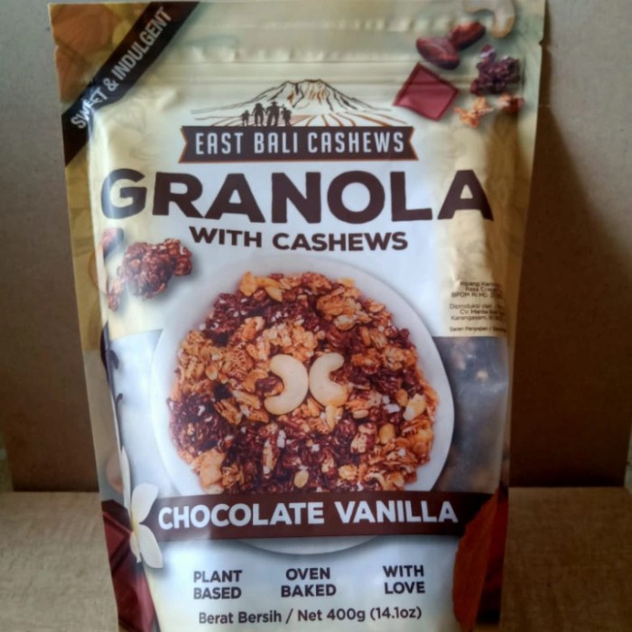 

Jual East Bali Cashews Granola Chocolate Vanilla 400G