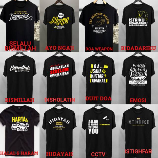  Kaos  Dakwah Islami  Ngaji yuk Tawheed Hijrah Muslim Distro  