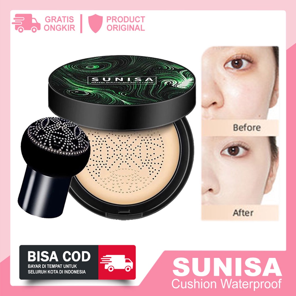 Bedak Sunisa Cushion Waterproof Original 100% Anti Air Bpom Asli Korea Terlaris Nomor 1