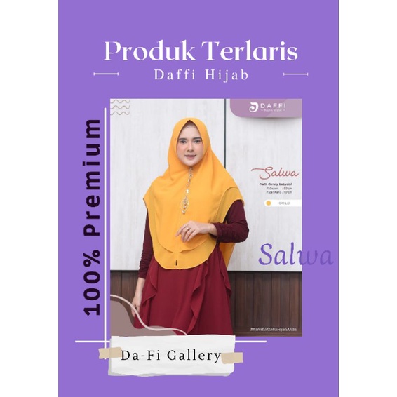 SALWA DAFFI HIJAB JILBAB CERUTY BABYDOLL HIJAB INSTAN MODERN KEKINIAN