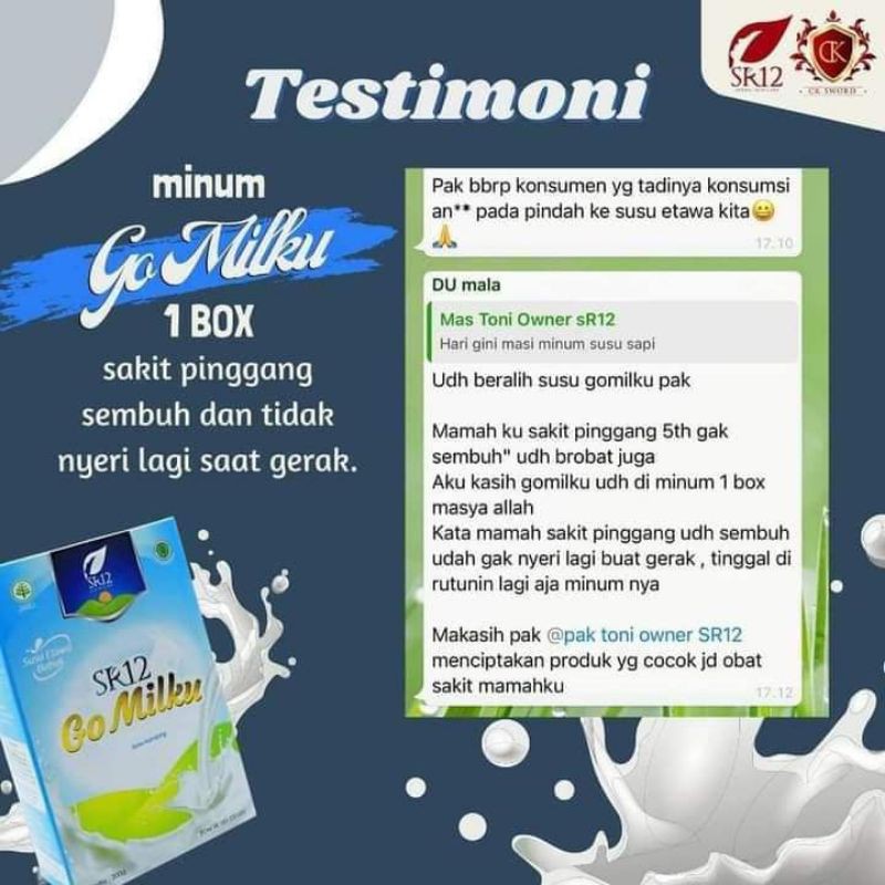 GOMILKU SR12 600GR | GO MILKU SR12 600GR SUSU ETAWA HALAL BPOM MENINGKATKAN KESEHATAN IMUN TUBUH