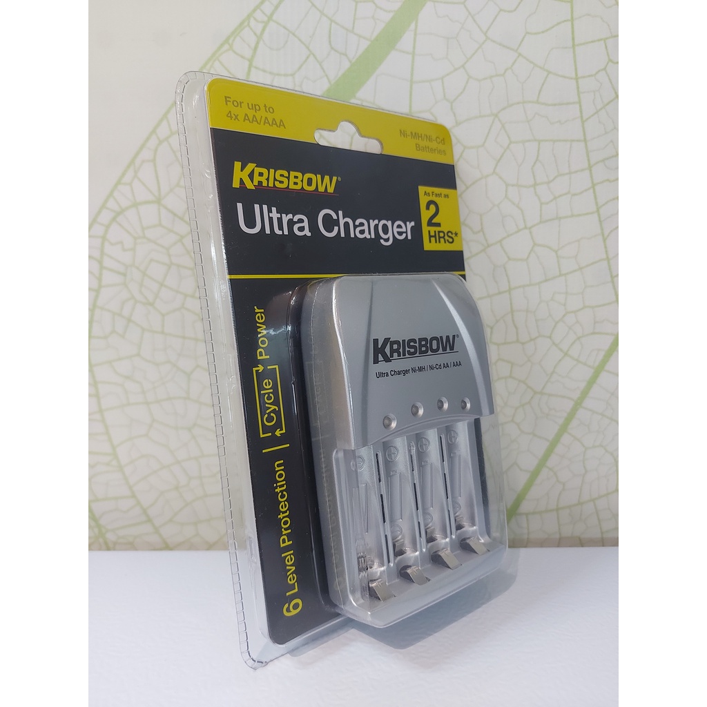 KRISBOW CHARGE BATERAI AA/AAA / ALAT CAS BATERAI / ISI ULANG BATERAI Ni-mh/ni-cd