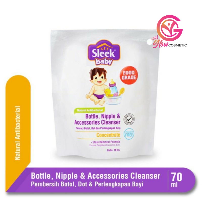 SLEEK BABY BOTTLE, NIPLE &amp; ACCESSORIES CLEANSER 70ML -GC