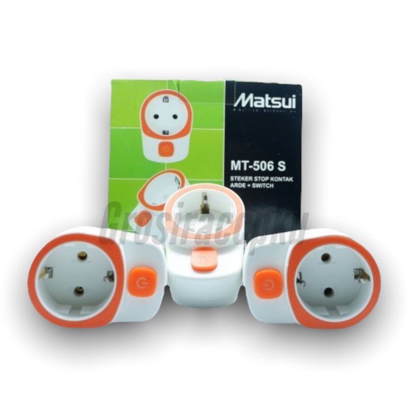 Colokan Listrik Matsui 1 Lobang + Switch MT-506 S
