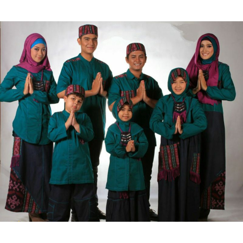 Dannis Atasan Koko Dewasa Songket Tenun Tosca Lengan Pendek XS