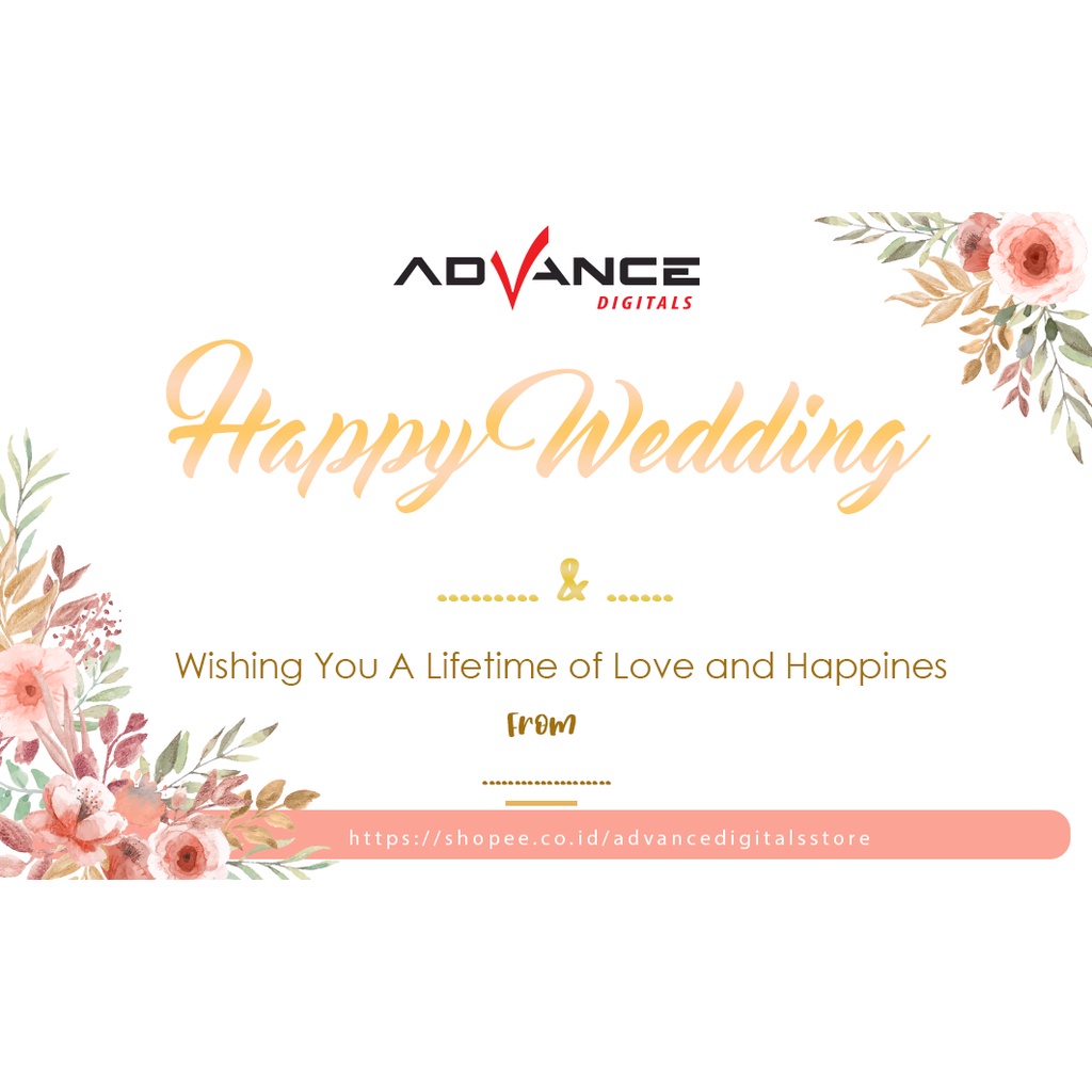 Advance Digitals Kartu Ucapan Happy Wedding Advance