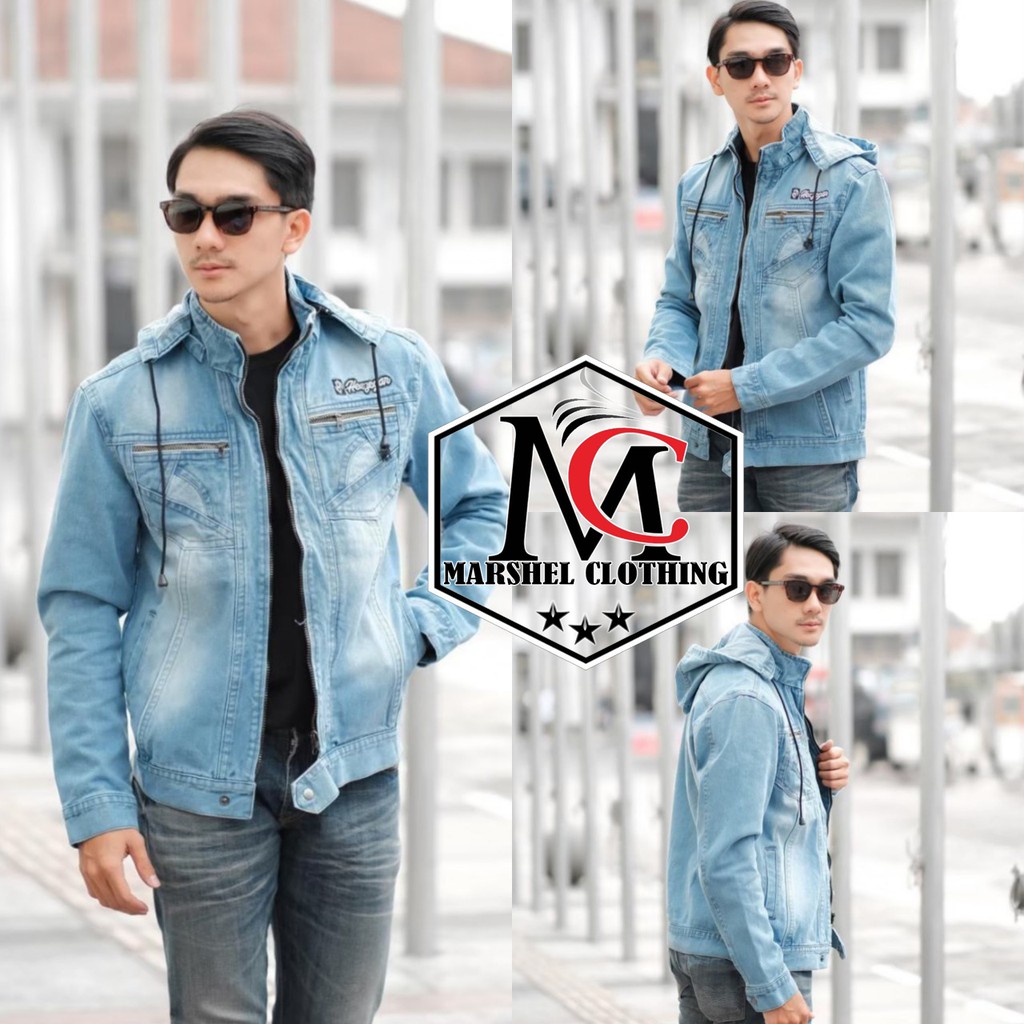 RCL - JAKET JEANS HODIE CASUAL JEANS TEBAL - JAKET JEANS HODIE JEANS COWOK NEW ARRIVAL