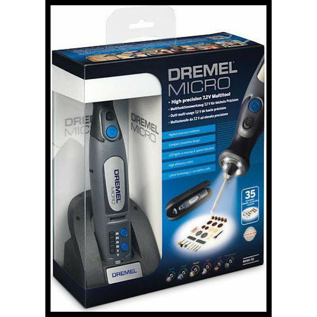 PROMO SALE    Mesin Gerinda Tuner Baterai - Cordless Multitool Dremel Micro 8050-35