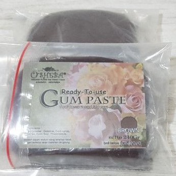 

[osheba] gumpaste bahan siap pakai 240gr warna brown / coklat
