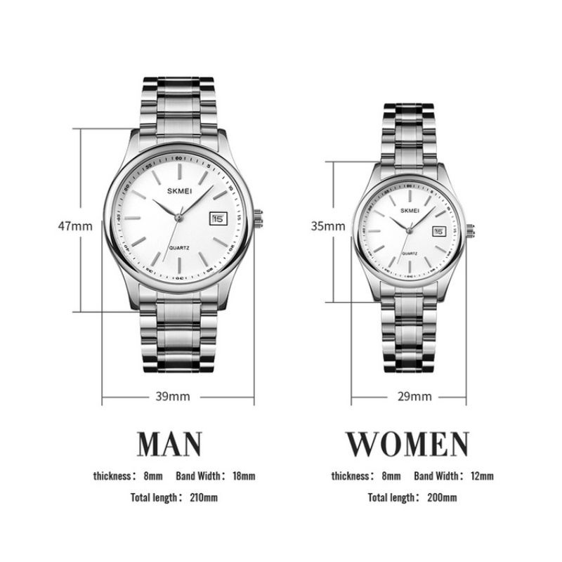 Jam Skmei 1692 couple 1693 original free gift box