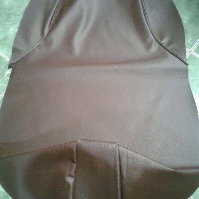 Cover kulit jok motor scoopy coklat