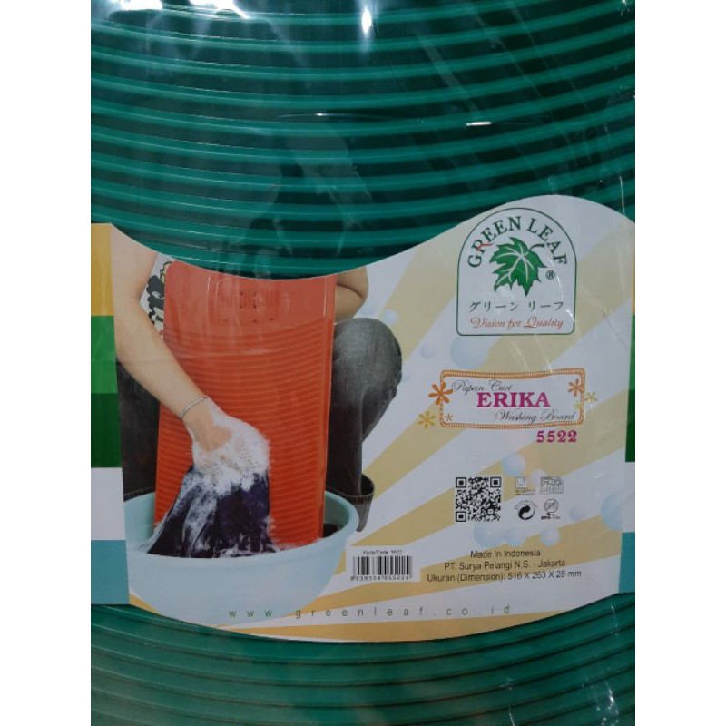 GREEN LEAF - Papan Cuci Plastik Penggilesan Plastik Green Leaf