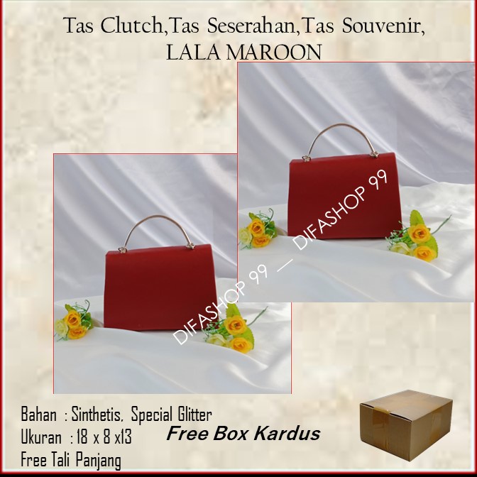 Tas Gliter,Tas Cantik,Tas Elegant,LALA MAROON,DIFASHOP 99