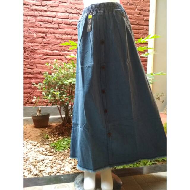 ROK JEANS KANCING#ROK JEANS STANDAR
