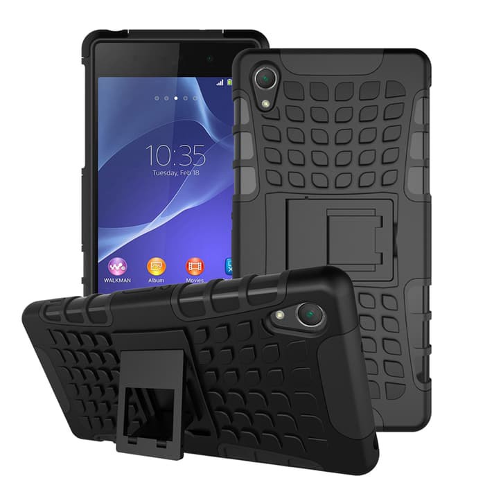 Hot Sale RUGGED ARMOR Sony xperia Z2 Z3 Z3 Z4 dual soft case casing back cover