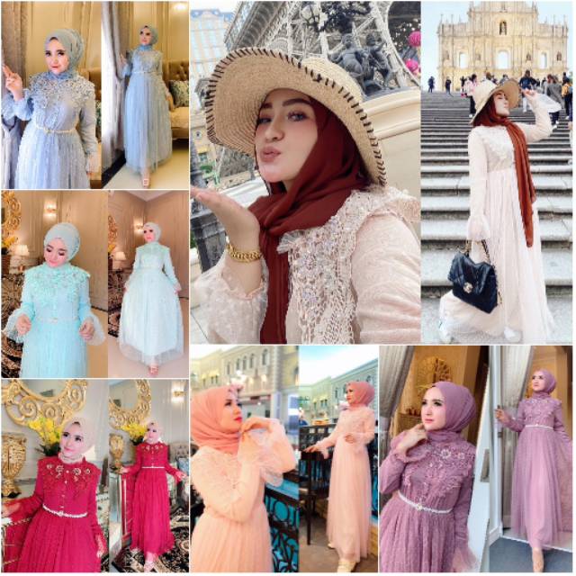 Gamis tile polkadot by shellasaukia