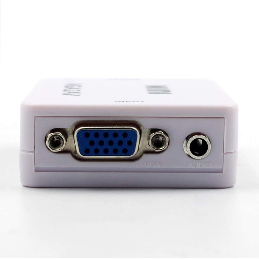 VGA2AV | CONVERTER VGA FEMALE TO AV FEMALE `MINI` + KABEL USB 5 PIN MALE / VGA2AV (BLACK / WHITE)