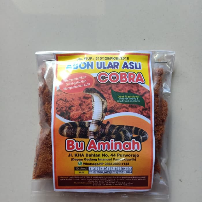 

ABON ULAR COBRA ASLI IBU AMINAH 50 gr