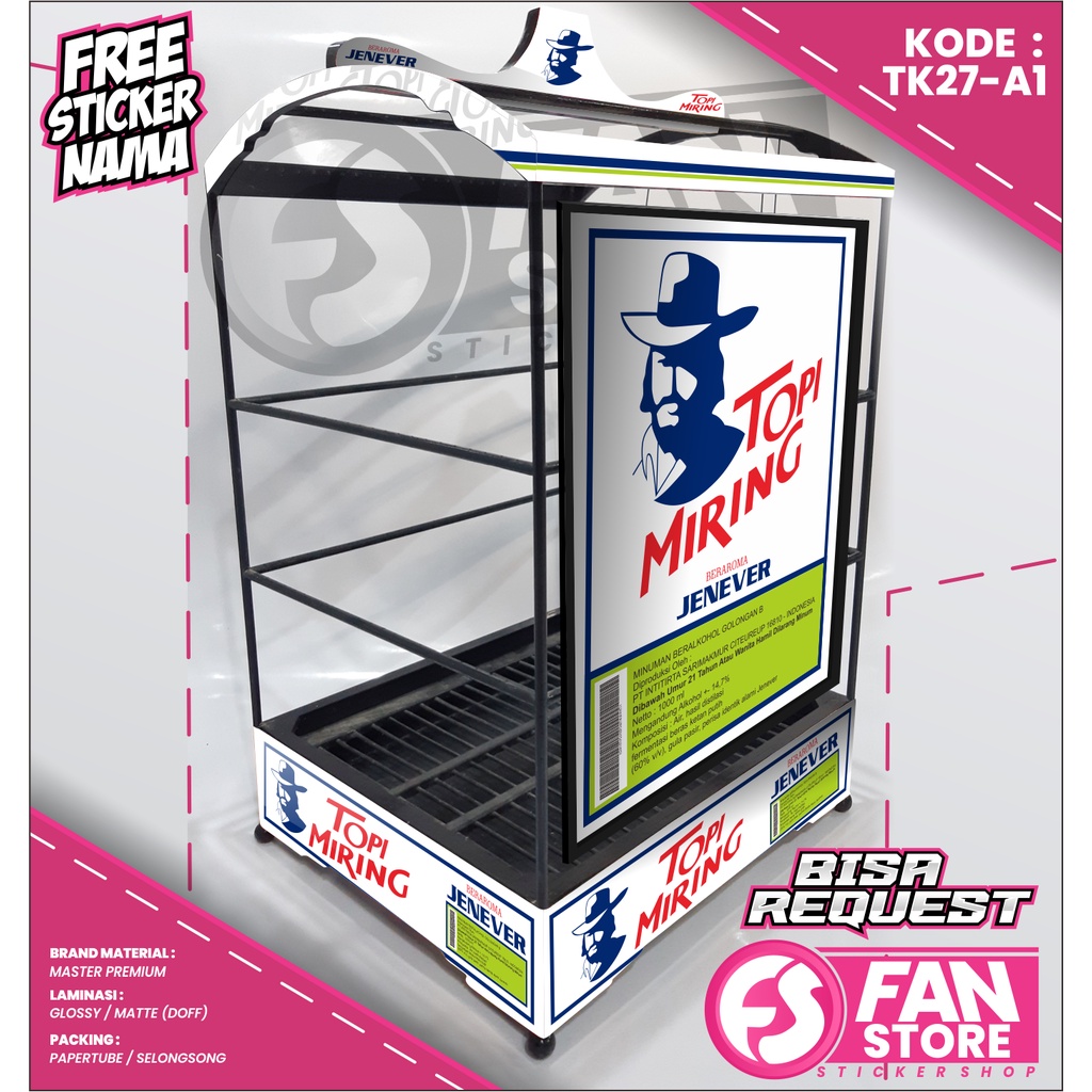 Stiker Decal SANGKAR KOTAK 1 2 3 Sangkar EBOD JAYA Sangkar ORIQ JAYA RADJA