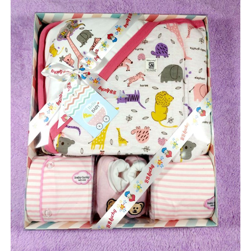Gift Set Baby Lucky Hello /Gift Set Blanket 4in1