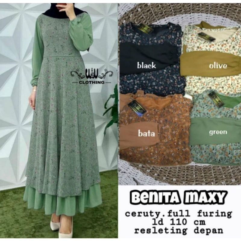 Benita maxy ceruty bebidoll full furing