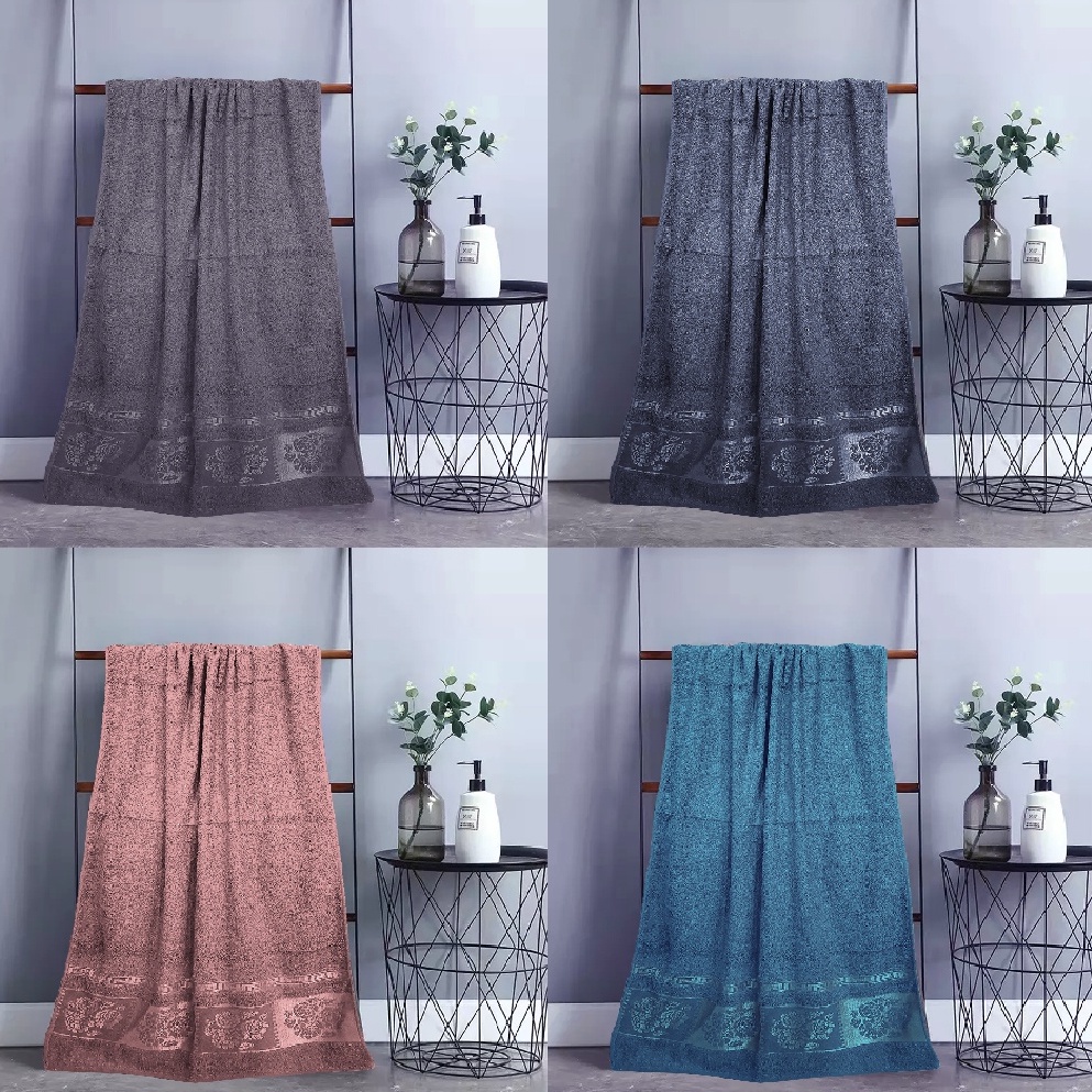 Handuk Mandi 70x140 cm High Quality Motif Abstrak / Daya Serap Yang Bagus (100% MICROFIBER) Handuk Dewasa Motif Rose (H101N)