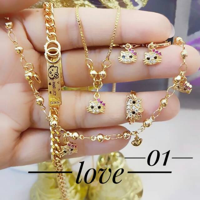 Xuping set perhiasan lapis emas 24k 1847