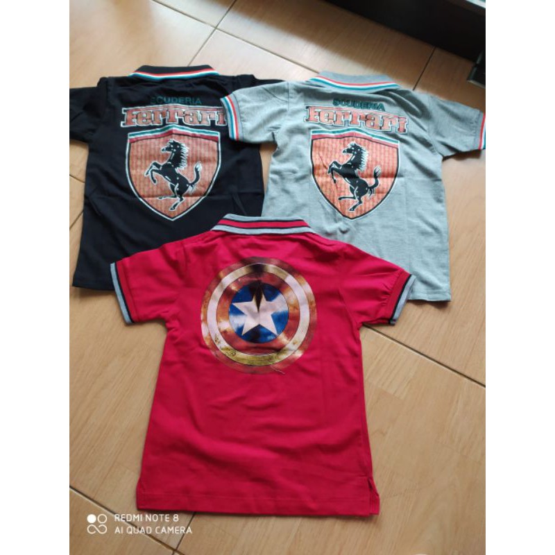 kaos kerah Anak Lengan pendek 2 - 4  tahun