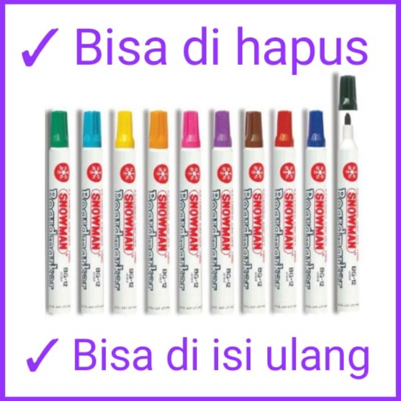 

SNOWMAN BOARDMARKER/SPIDOL WHITEBOARD SNOWMAN BG-12