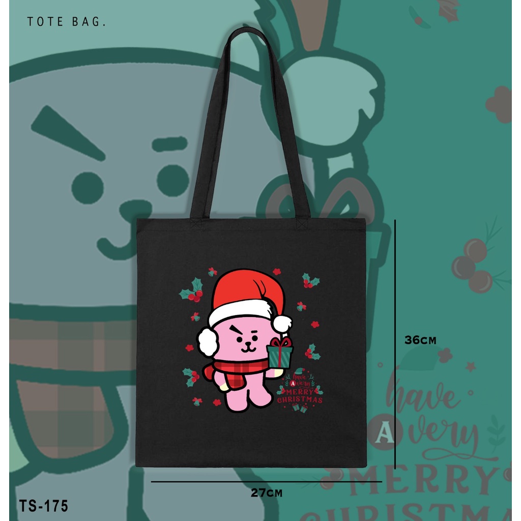 TOTE BAG / KADO NATAL / CHRISTMAS BT21 / ARMY INDONESIA / XMAS / REAL